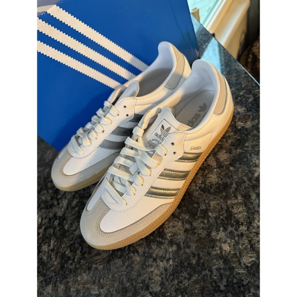 adidas WMNS Originals Samba White Silver JI2725 Women's Size 10 Shoes, Sneakers - Picture 2 of 8